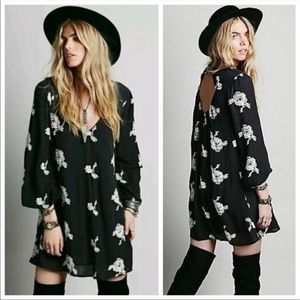 Free People Black and White Floral Dress